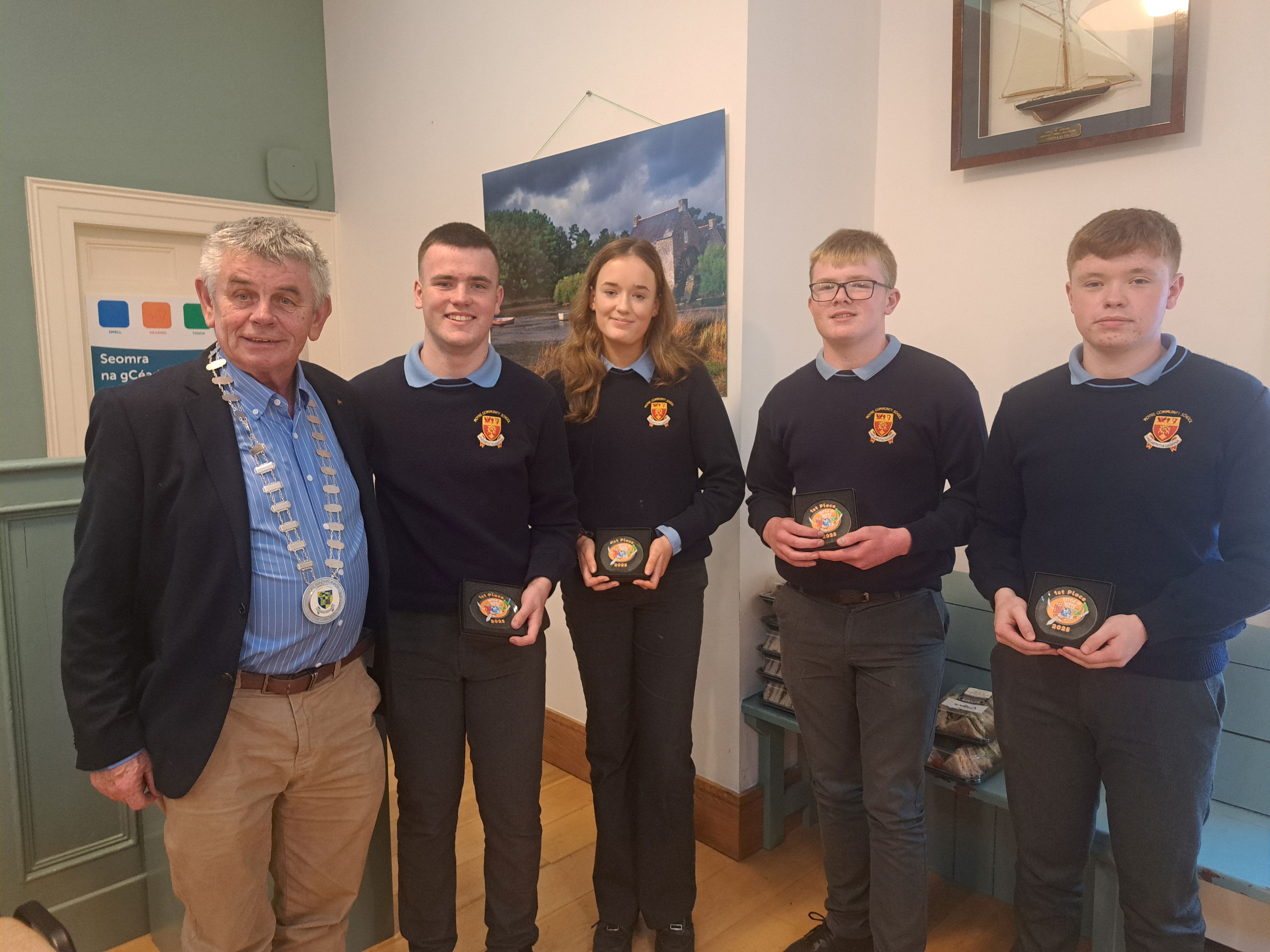 Cllr-Martin-Skelly-and-Moyne-CS,-1st-placed-team